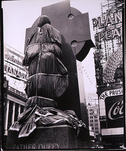Berenice Abbott (1898–1991). Father Duffy, Times Square, 1937. Gelatin silver print.